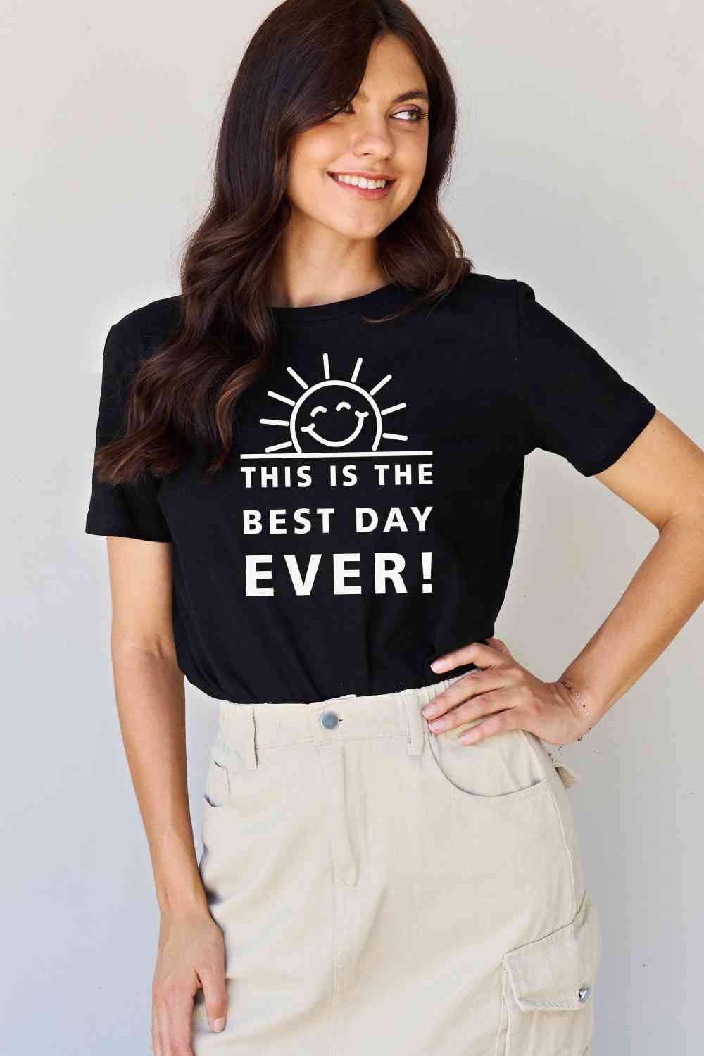 Simply Love Full Size THIS IS THE BEST DAY EVER! Graphic Cotton T-Shirt