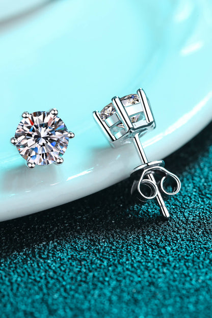 Boucles d'oreilles moissanite