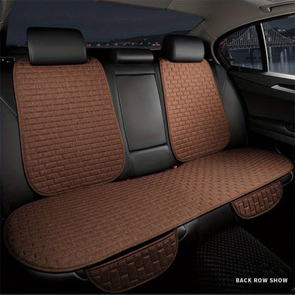 Upgrade Your Car Interior with this Universal Rear Seat Cover & Cushion Pad - Includes Backrest & Headrest Cover!