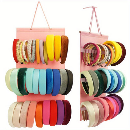 1pc Hanging Hair Accessories Organizer For Girls,Headband Storage Bag (without Headband)