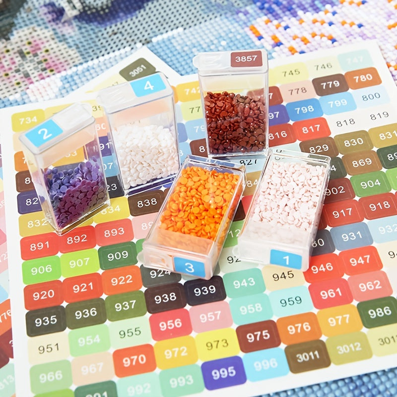 447 Colorful Diamond Painting Sticker Kit - Perfect for Cross Stitch and Mosaic Crafts!