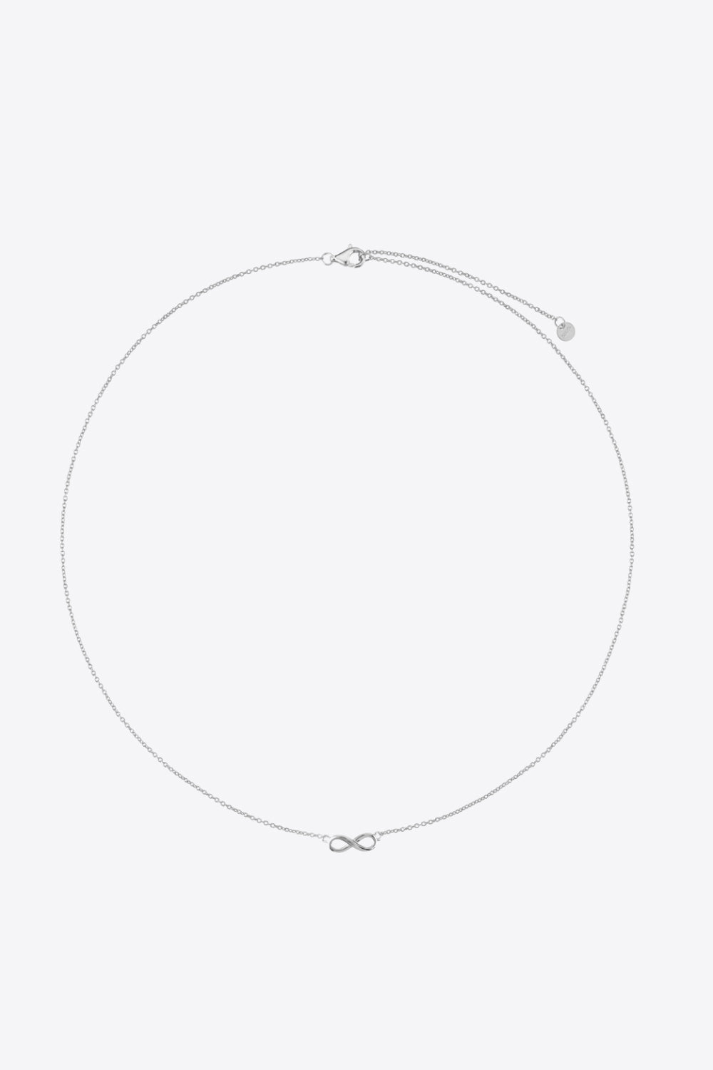 Collier en argent sterling 925 avec fermoir mousqueton figure 8