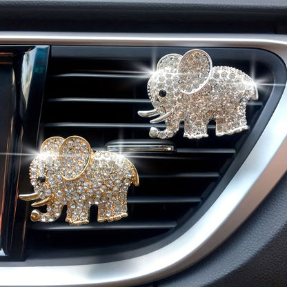 1pc Adorable Elephant Car Air Vent Perfume Clip - Cartoon Tuyere Fragrance Car Accessories