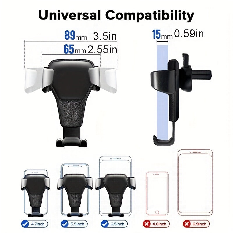 Universal Gravity Auto Phone Holder: Securely Mount Your Mobile Phone Anywhere!