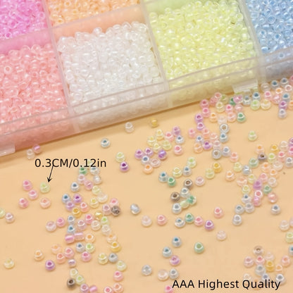 15 Colors Luminous Glass Beads Box DIY Jewelery Box