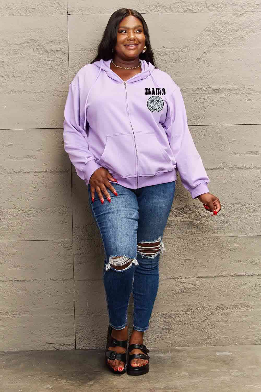 Simply Love Full Size MAMA Graphic Hoodie