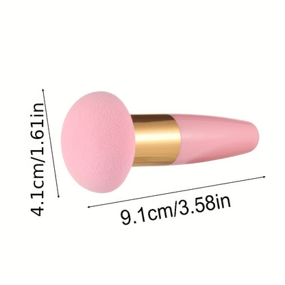 1pc Mushroom Shaped Makeup Sponge with Handle - Perfect for Blending Liquid Foundation, Creams, and Powders