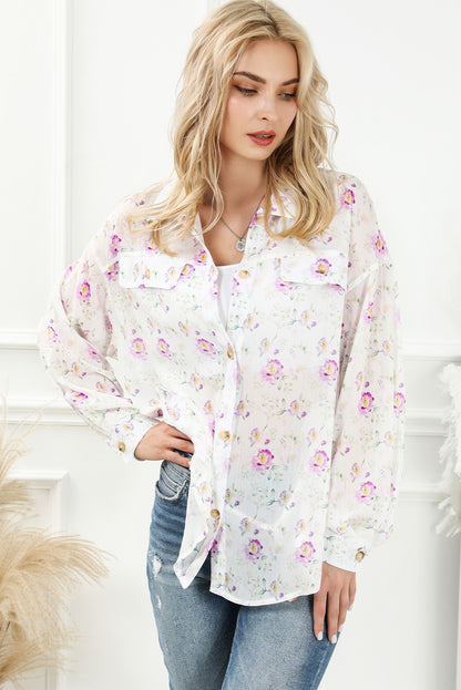 Floral Print Long Sleeve Shirt