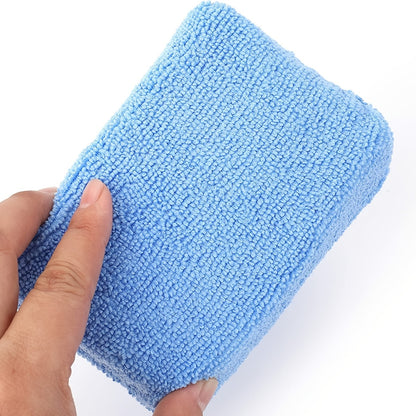 4pcs Microfiber Applicator Pads, 3*5in Microfiber Sponge, Car Wash Pads, Cleaning Pads, Great For Applying Wax, Sealants & Other Conditioners-Blue