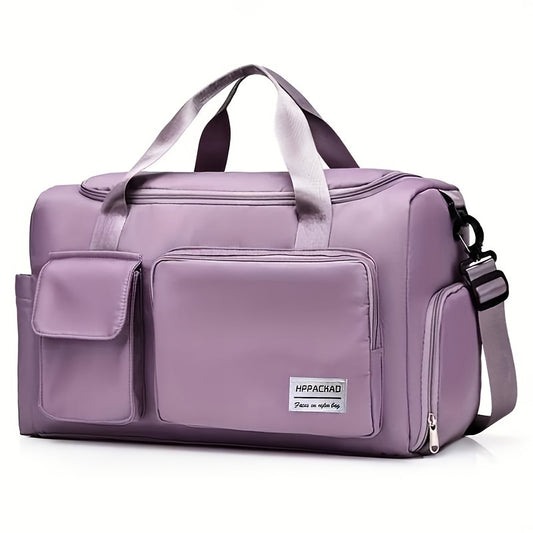 Solid Color Large Capacity Sports Bag, Versatile Travel Luggage Bag, Minimalist Fitness Bag