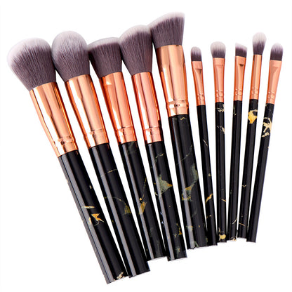 10 Pcs Marble Makeup Brushes