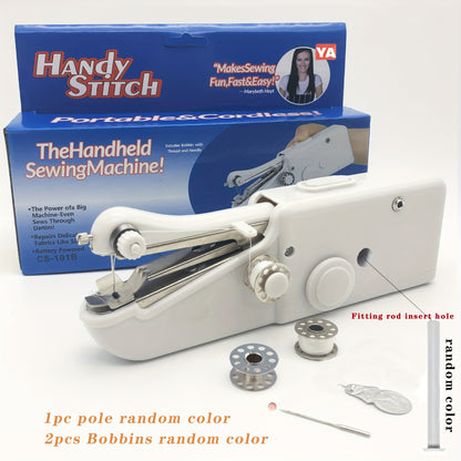 1 Set Handheld Sewing Machine: Perfect for Beginners, Easy to Use, Batteries Not Included!