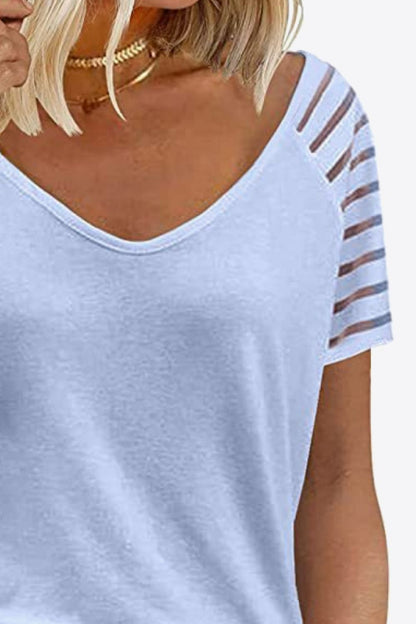 V-Neck Raglan Sleeve Tee