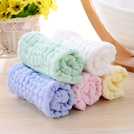 5-Pack Soft & Absorbent Baby Towels - Perfect for Newborns, Burping & Bathing!