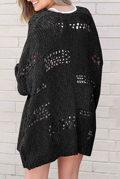 Openwork Long Sleeve Cardigan