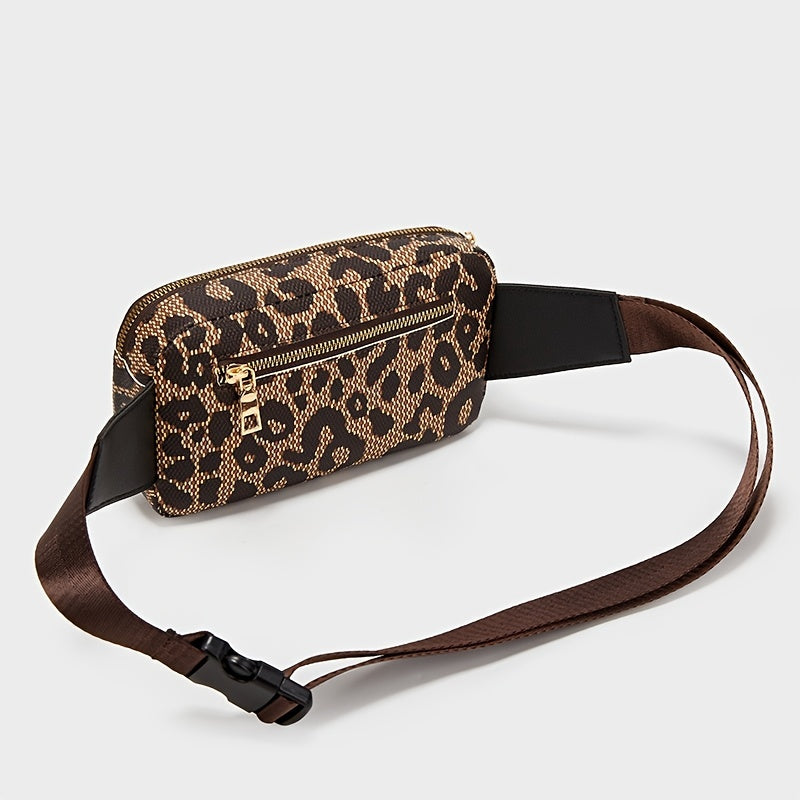 Stylish Leopard Pattern Chest Bag - Perfect for Outdoor Sports & Phone Carrying!