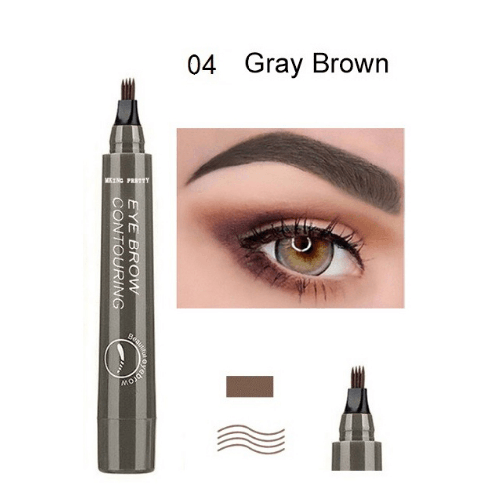 5-Color 4 Split Tips Eyebrow Pen: Long Lasting, Waterproof & Smudge Proof Eyebrow Tint - Easy Apply Color Rendering Pen