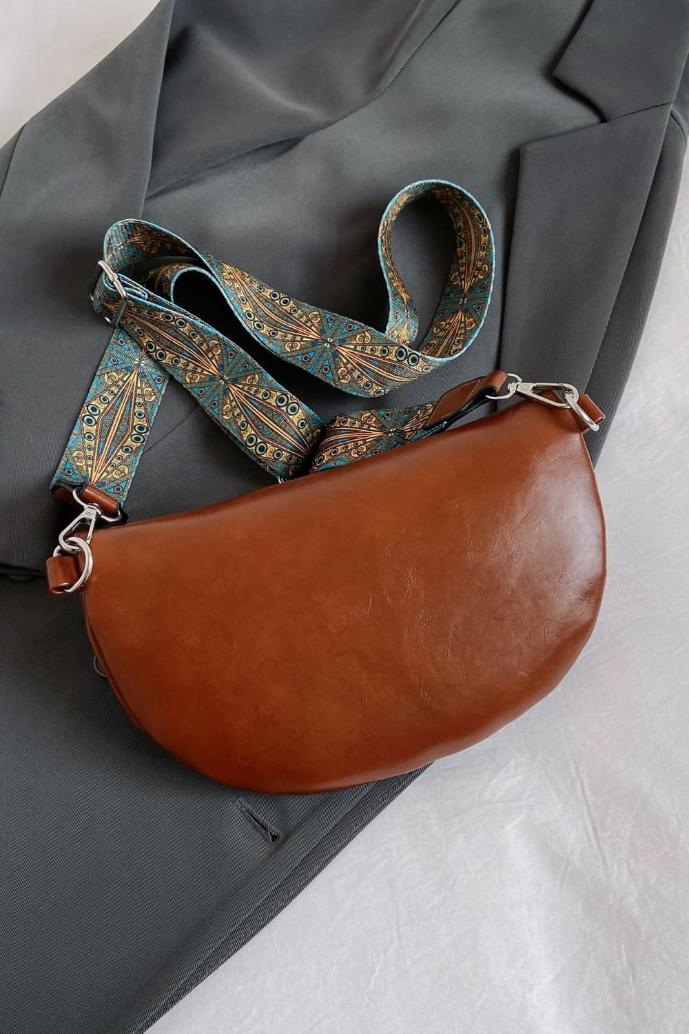 PU Leather Sling Bag