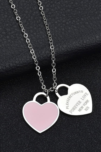 Heart Pendant Stainless Steel Necklace