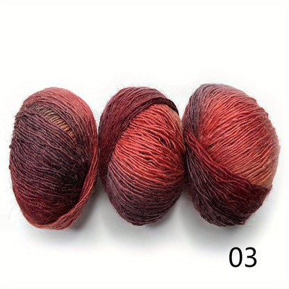 3pcs 5.29oz/3pcs High Quality 100% Wool Colored Yarn Hand Knitting Yarn Crochet Yarn Crocheting For Scarf Shawl Sweater