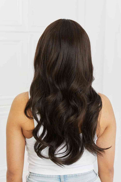 Full Machine Long Wave Synthetic Wigs 24''