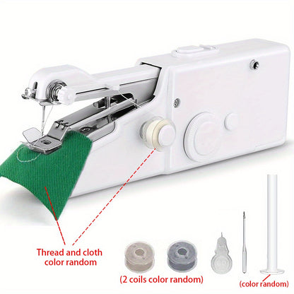 1PC Handheld Sewing Machine Mini Sewing Machines,Portable Sewing Machine Quick Handheld Stitch Tool For Fabric, Cloth, Clothing (battery Not Included)