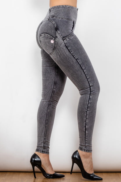 Jean skinny à fermeture zippée et poches