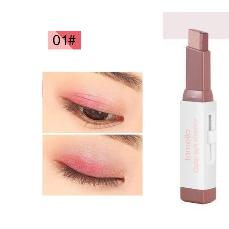 Waterproof Two-Tone Gradient Eyeshadow Stick for Long-Lasting Eye Makeup