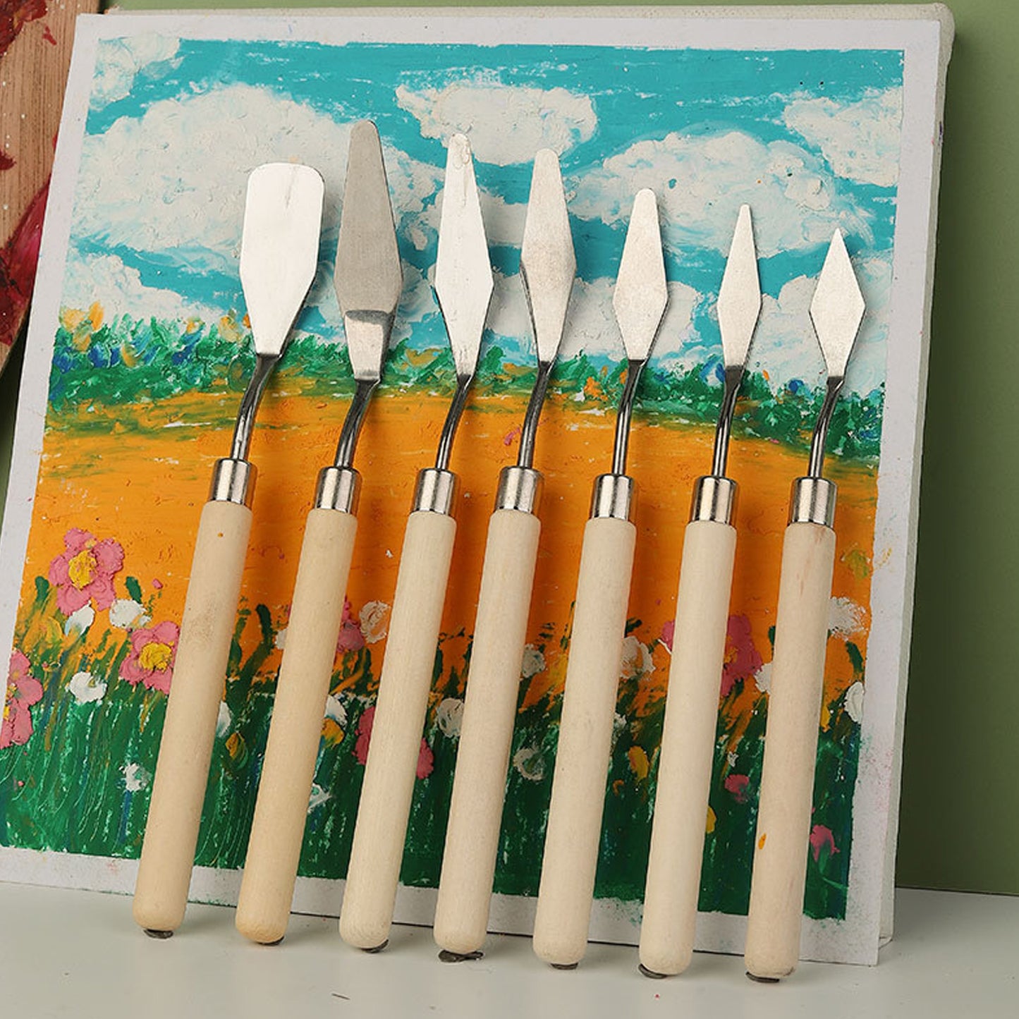 7-Piece Palette Knife Set: Choose from a Variety of Sizes & Styles of Stainless Steel Knives