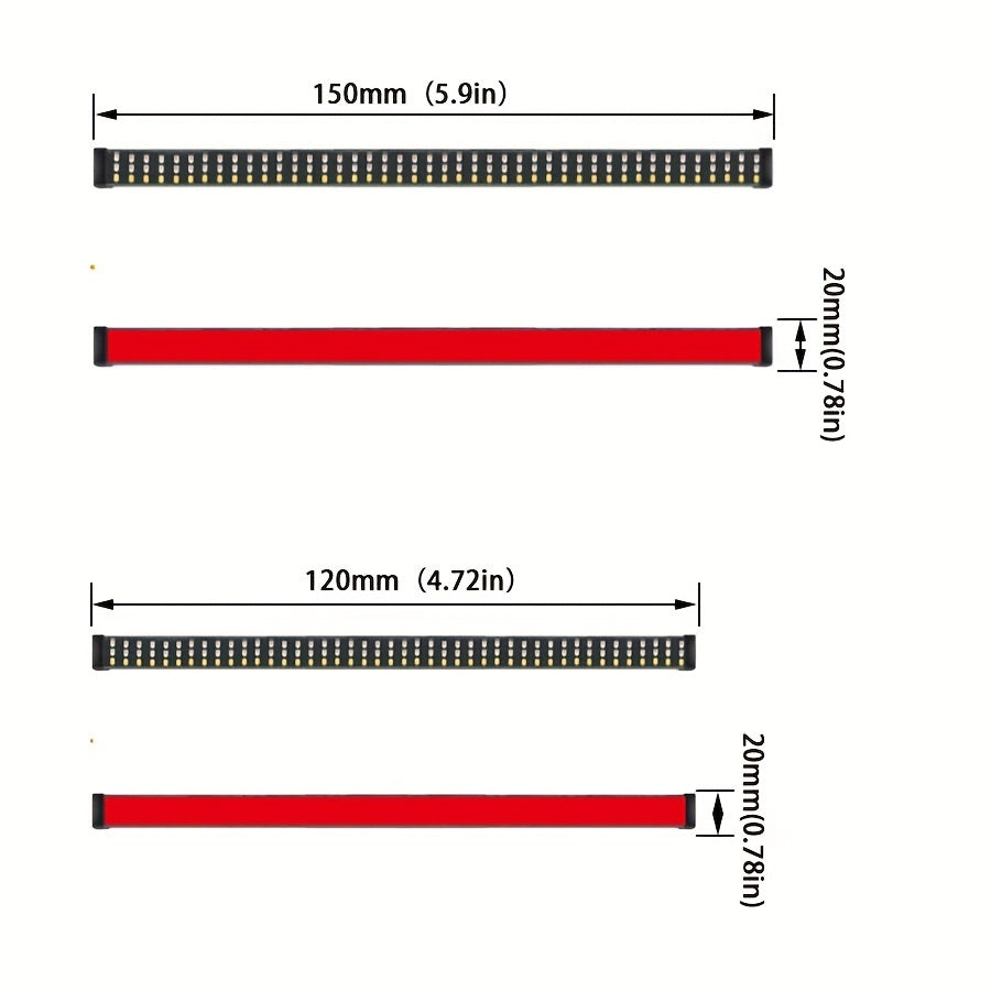 48 360LED & 60 504LED Truck Tailgate Bar - Red Brake, White Reverse, Amber Turning Signals & Strobe Lights Strips