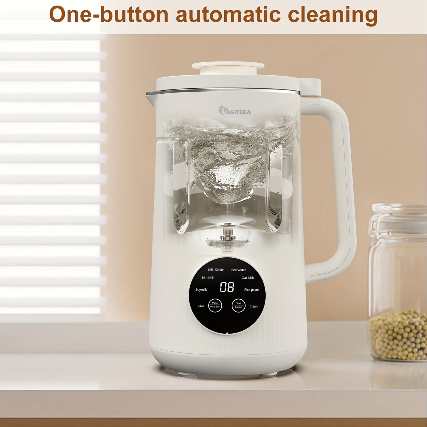 34oz/1000ml Heavy-Duty Blender - Make Delicious Soy Milk, Nut Milk, Coffee Juice & More!