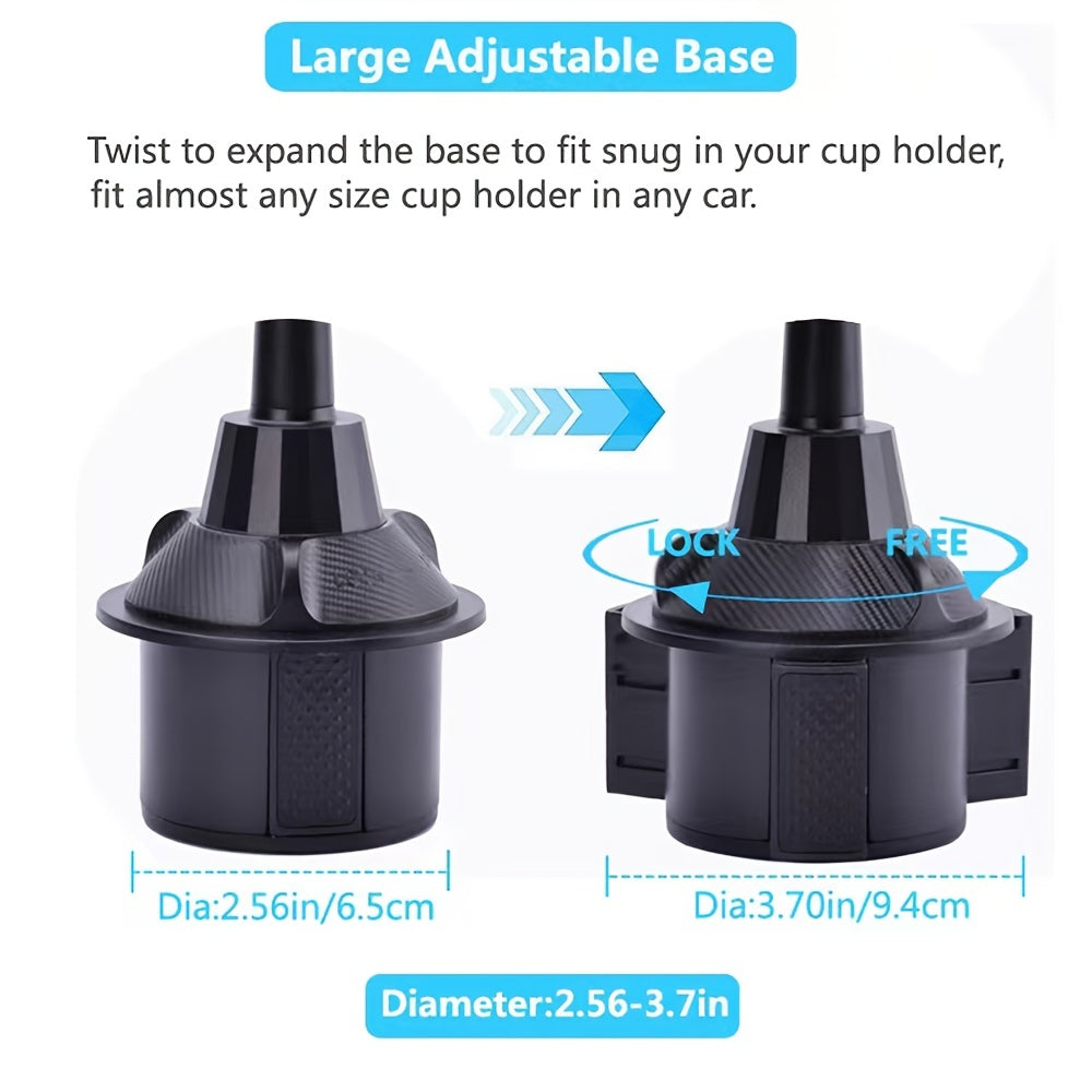 Universal Car Cup Holder Tray, Adjustable Car Tray Table Mobile Phone Holder Mount 360° Swivel Arm Food Table For Most Vehicles