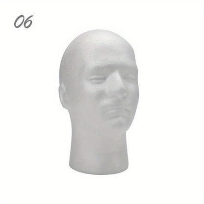 1pc Foam Mannequin Head, Foam Mannequin Head Model Hat Wig Jewelry Holder Shop Display Stand