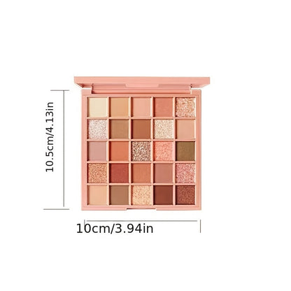 25 couleurs de maquillage terre couleur beauté fard à paupières fard à paupières pailleté, facile à appliquer maquillage longue durée imperméable à l'eau résistant à la sueur fard à paupières maquillage coffret cadeau 