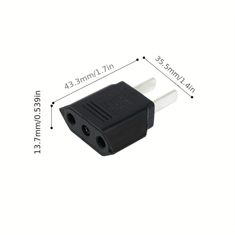 1pc US/EU American Socket Adapter: Convert Your European EU Plug to US Plug in Seconds!