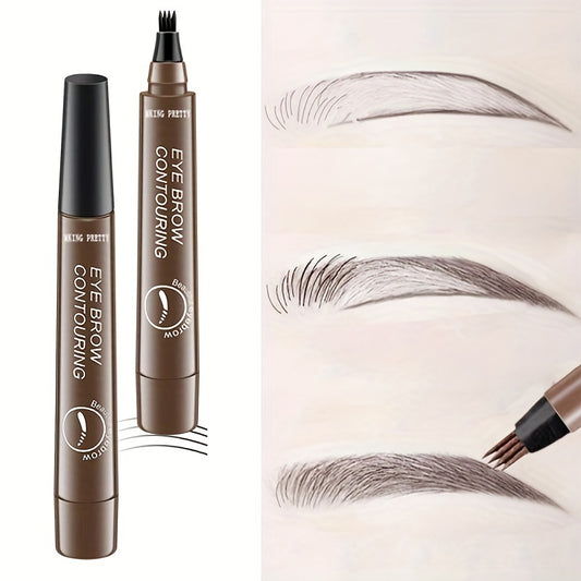 5-Color 4 Split Tips Eyebrow Pen: Long Lasting, Waterproof & Smudge Proof Eyebrow Tint - Easy Apply Color Rendering Pen