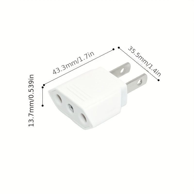 1pc US/EU American Socket Adapter: Convert Your European EU Plug to US Plug in Seconds!