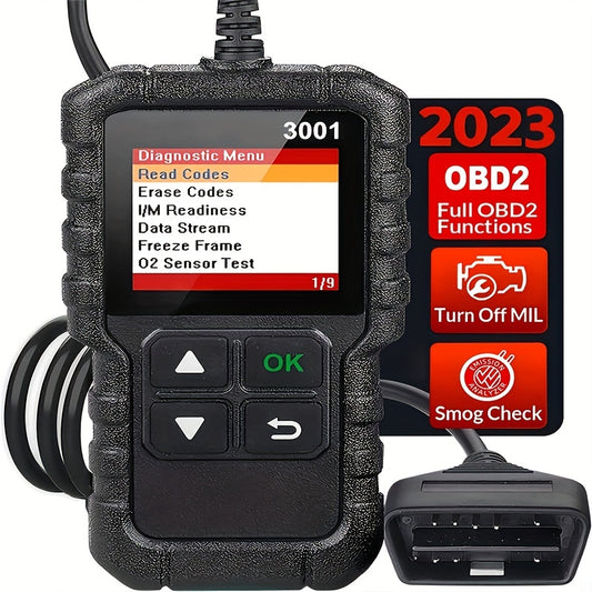 3001 OBD2 Scanner, Engine Fault Code Reader Mode 6 CAN Diagnostic Scan Tool For All OBDII Protocol Cars Since 1996