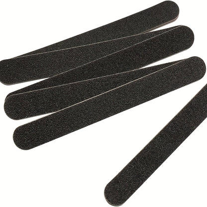 6 PCS Professional Double Sided 100/180 Grit Nail Files Emery Board Black Manicure Pedicure Tool And Nail Buffering Files