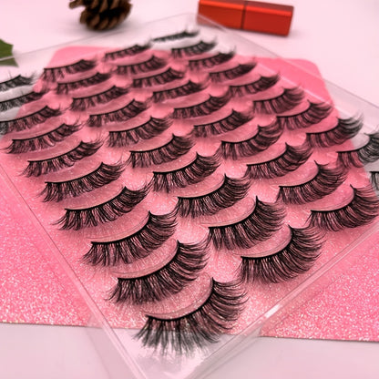 20 Pairs of Reusable Mink Eyelashes - Get the Look You Want in Bulk!