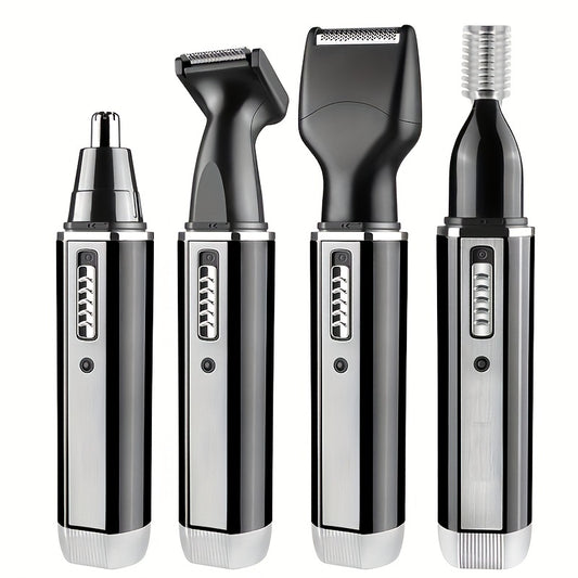 4 In 1 Rechargeable Men Electric Nose Ear Hair Trimmer Painless Women Trimming Side Burns Eyebrows Beard Hair Clipper Cut Shaver